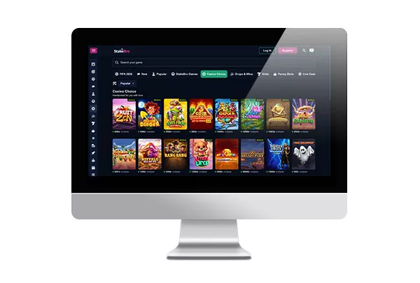 StakeBro Casino games lobby screenshot